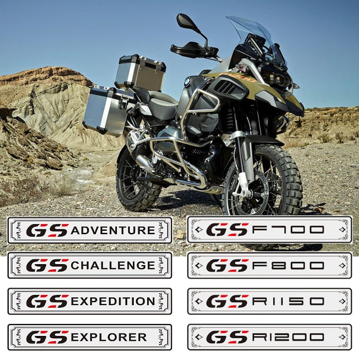 セット デカール ステッカー 39x250mm BMW GS F700 F800 R1150 R1200 ADVENTURE CHALLENGE EXPEDITION EXPLORER