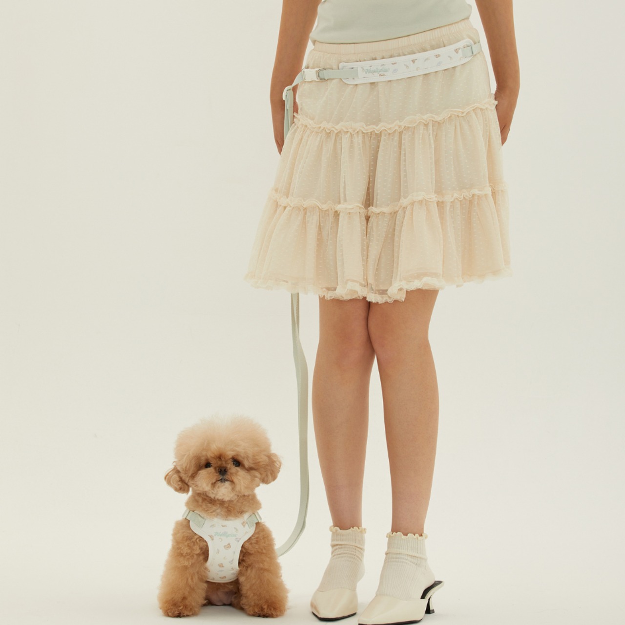 【予約】[ thesallyslaw ] Bailey cushioning harness｜Milk Pistachio - 11