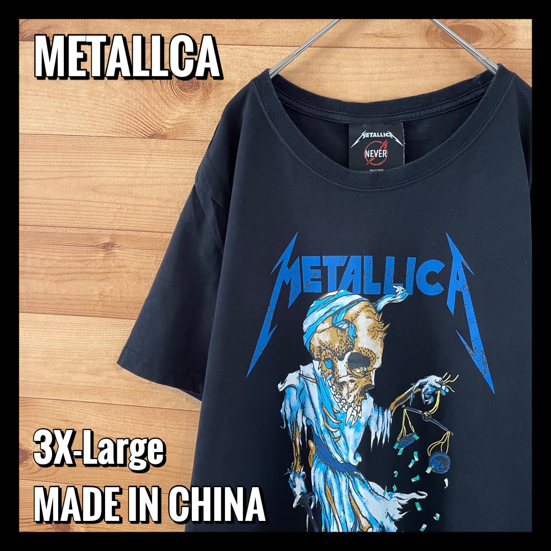 METALLCA】メタリカ バンドTシャツ プリント パスヘッド スカル バック