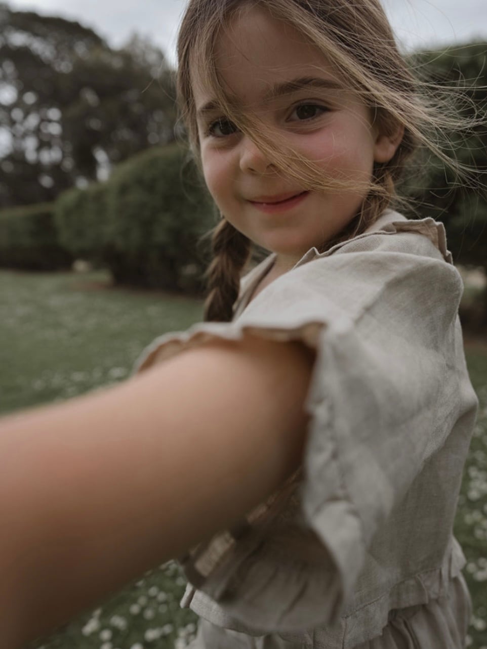 【即納/送料無料】son and daughter / 1-2y 3-4y Carmen Linen Sets