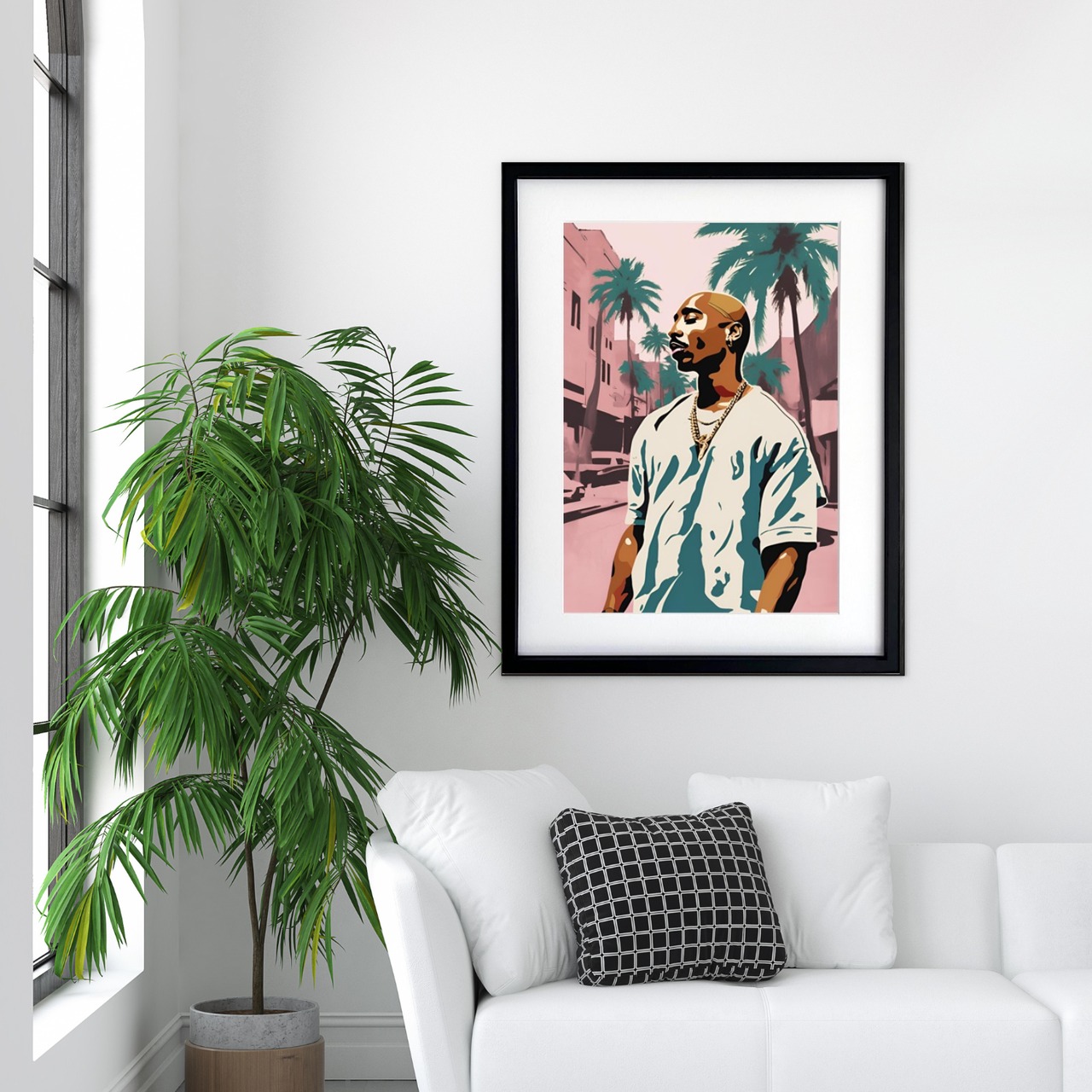 California Love ⅲ｜2Pacをモチーフにしたストリートアートポスター｜音楽好きの部屋に合うモダンデザイン｜A3ポスター