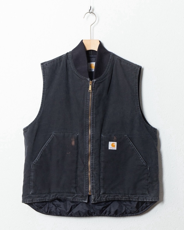 "Carhartt" good faded duck vest / COLOR:BLACK