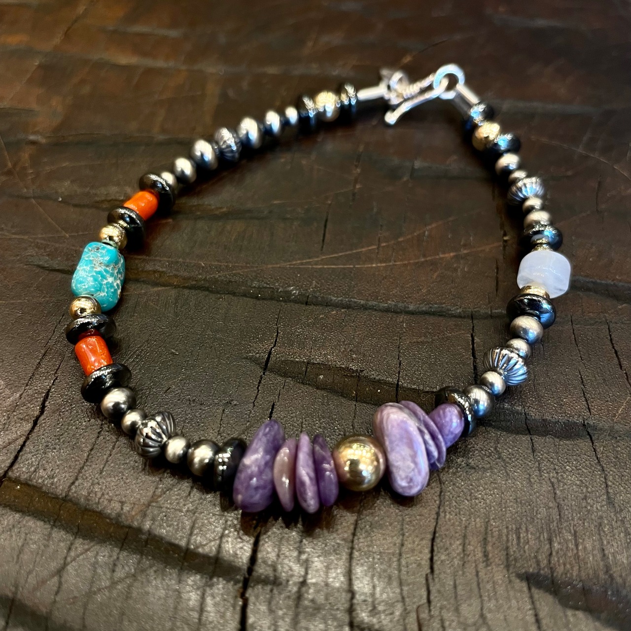 ブライト（Bright）ブレス（Wave　Charoite）20cm - 1