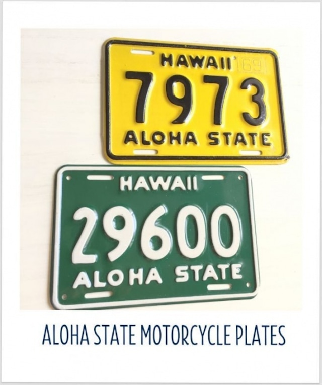 ハワイ州 ライセンスプレート:MOTORCYCLE PLATES
