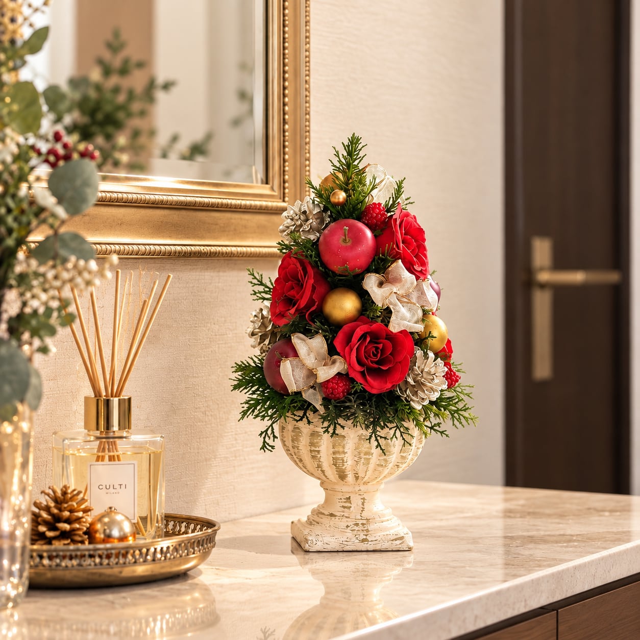 造花 リース 新品 クリスマス 2026クラシックミニクリスマスツリー | Life Essence