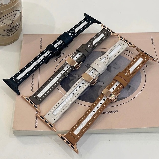 バイカラーアップルウォッチベルト