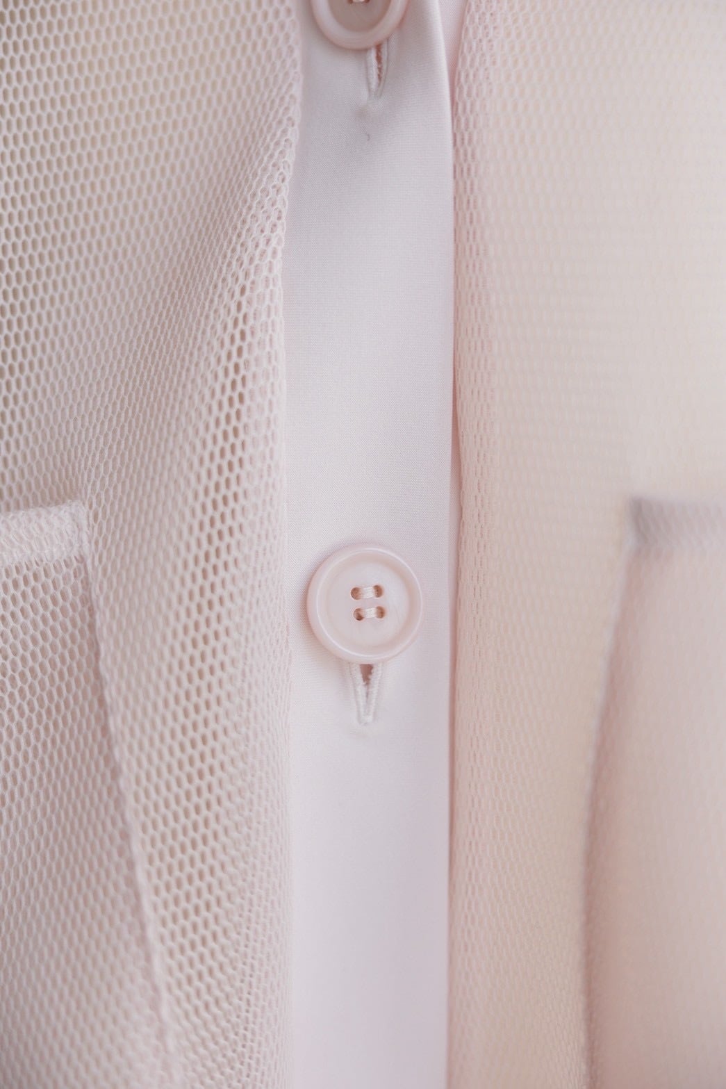 double mesh Cardigan（ピンク）【予約販売】 | pois