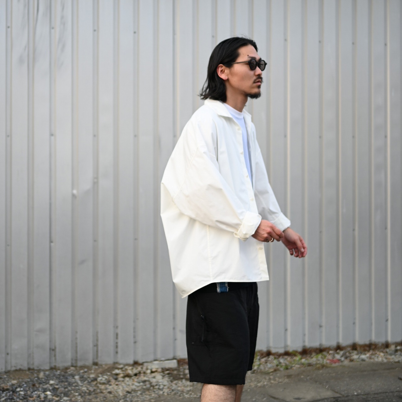 Nonnotte / Draping Open Collar Shirt Type A