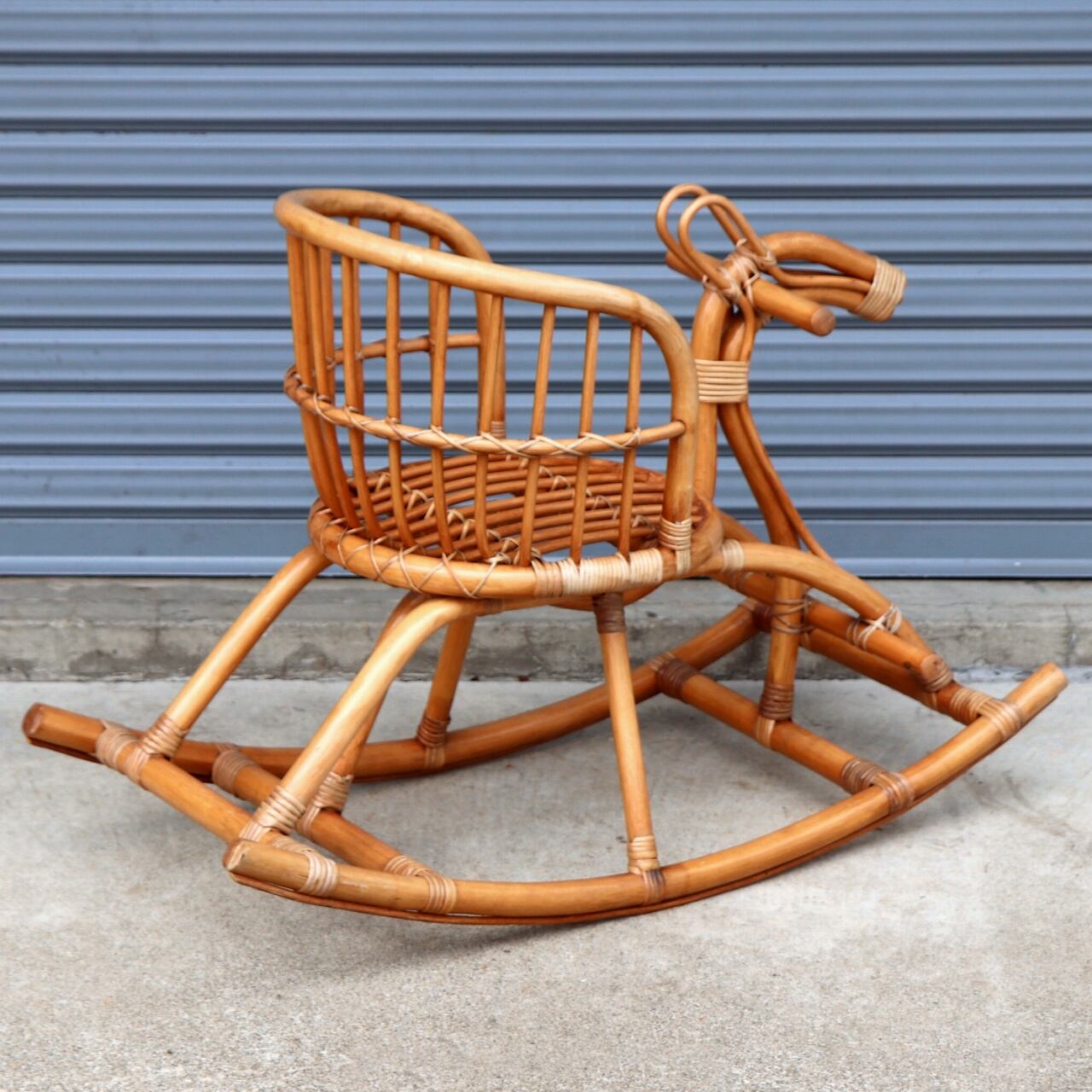 籐・ラタン・木馬・ロッキングホース・No.200708-473・梱包