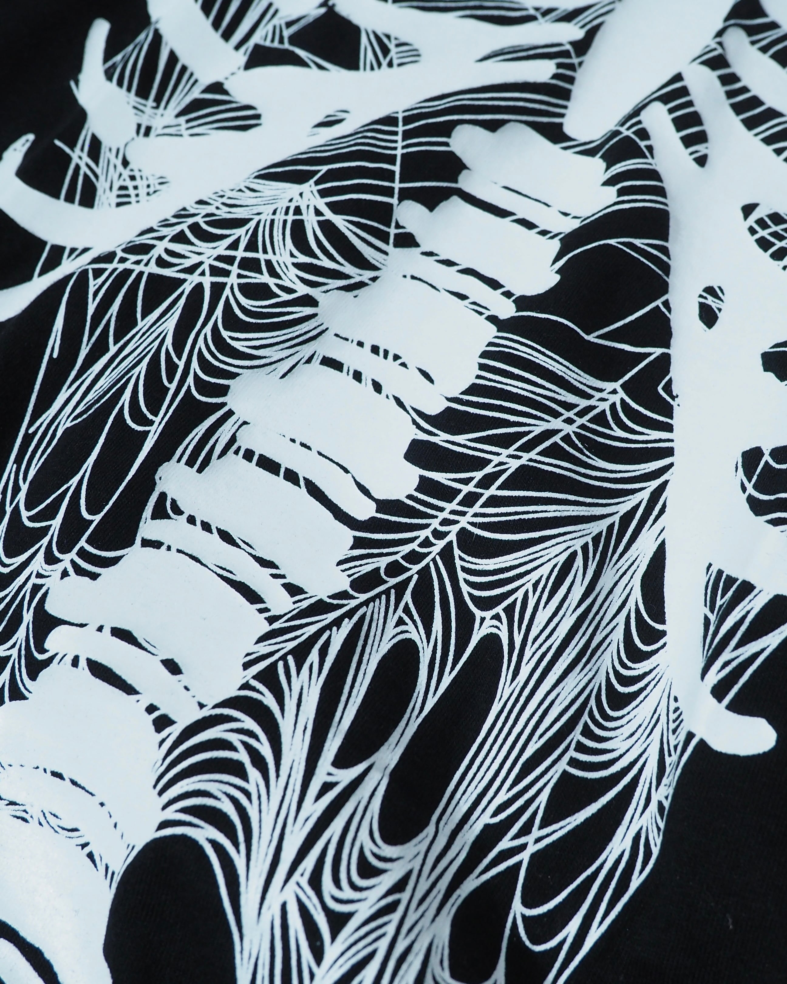 ” 肋骨 ” Rib cage × Spider Wed printed Black SS Tee