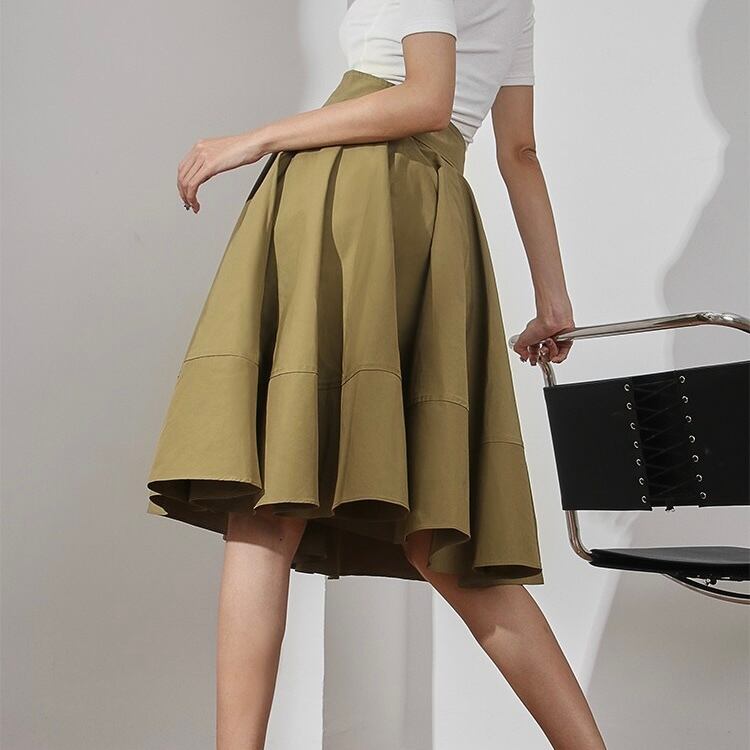 Pleats Please スカート ひざ丈 シャンパンゴールド 楽天市場】フレアスカート ひざ丈 スカート 夏 ひざ丈スカート aライン