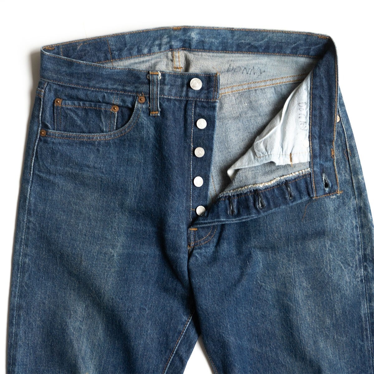 雰囲気抜群/70s】 LEVI'S 【1501 0117 66前期 赤耳 デニムパンツ】33