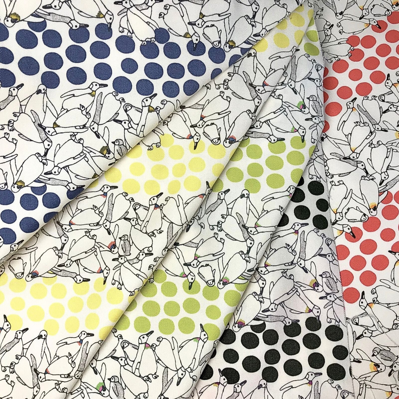 CHACO　USAコットン　ハンドメイド　ペンギン　入学　入園　オーダー KTS-6926 コットンツイル ／ 水玉ペンギン 入園入学 男の子 女の子