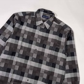 GIEVES & HAWKES ギーヴスアンドホークス チェック 長袖シャツ L/グレー メンズ
