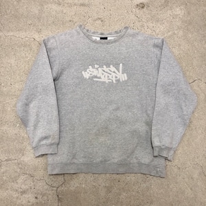 00s OLD STUSSY/HAZE Design Logo Sweat/紺タグ/S/ヘイズデザインロゴ/スウェット/グレー/ステューシー/オールドステューシー