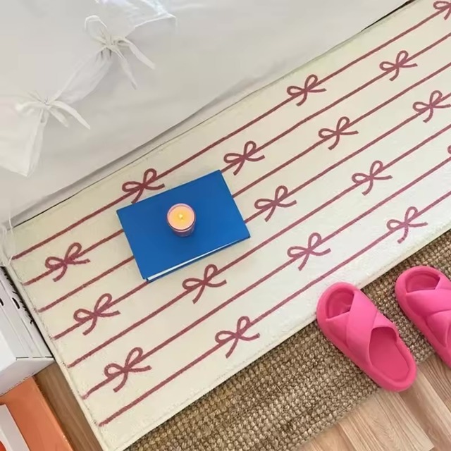 ふわふわピンクフロアマット｜選べる6サイズ【他サイズも対応可】 1089