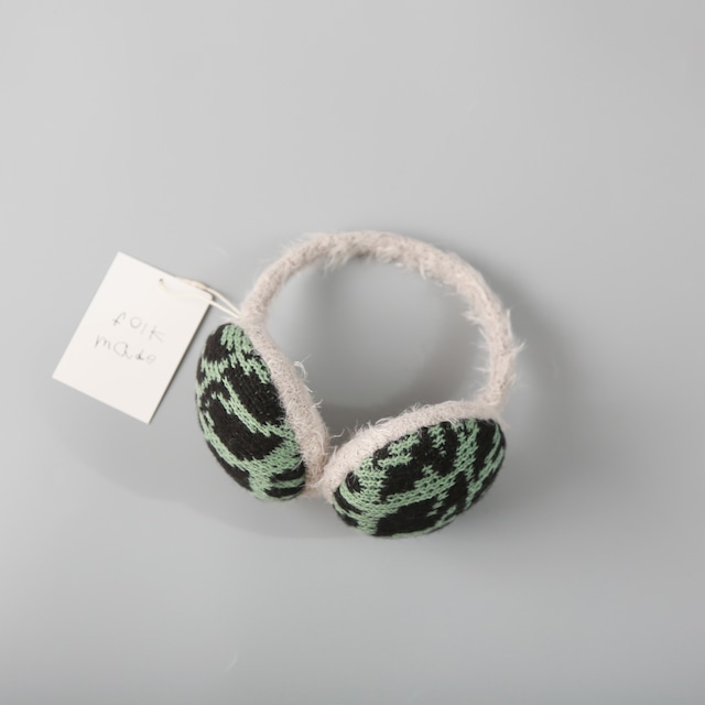 folk made(フォークメイド)/ earmuff / green×black / M