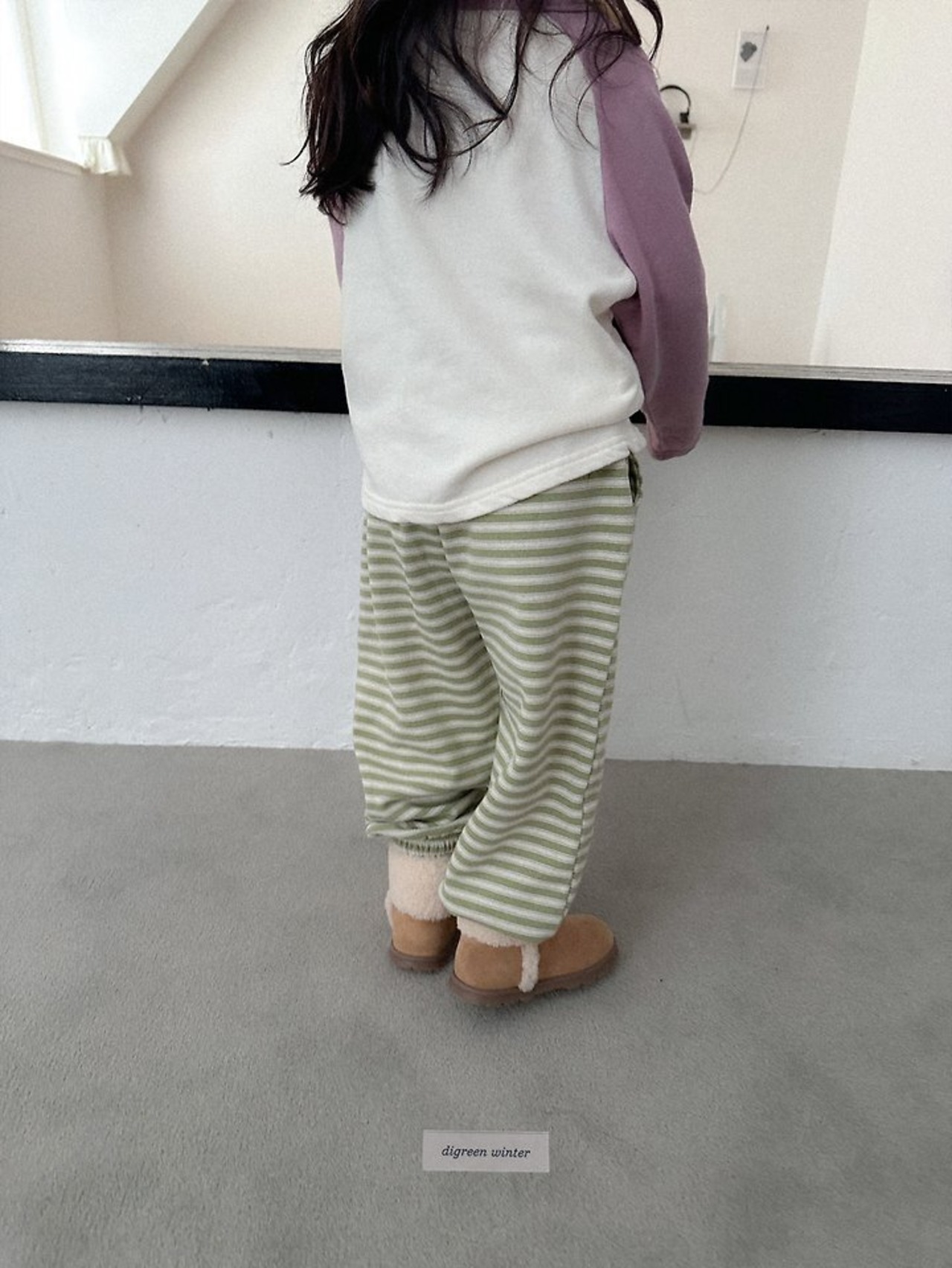 〖取寄〗韓国子供服 / 26winter / Digreen / チェリーストライプジョガーパンツ / キッズ / 冬服 *S~2XL*