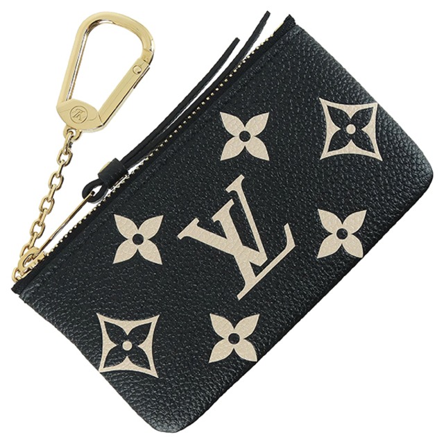 New LOUIS VUITTON ルイヴィトン カードキーケース ポシェット クレ M80885 バイカラー モノグラムアンプラント ブラック ベージュ 新品