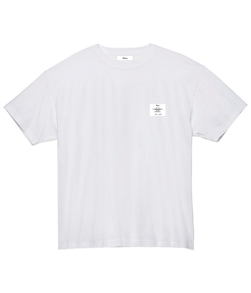 Kiiman tag T-shirt  U neck 【white】
