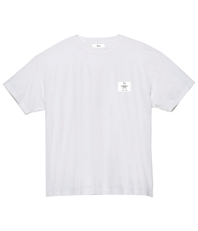 Kiiman tag T-shirt  U neck 【white】