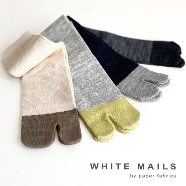 TWHITE MAILES 和紙混足袋ソックス 320006