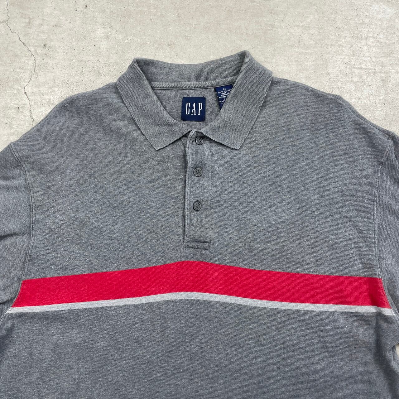 90年代 GAP オールドギャップ 長袖ポロシャツ メンズL相当 古着 90s