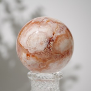 カーネリアン フラワーアゲート / スフィア【φ5.7cm】