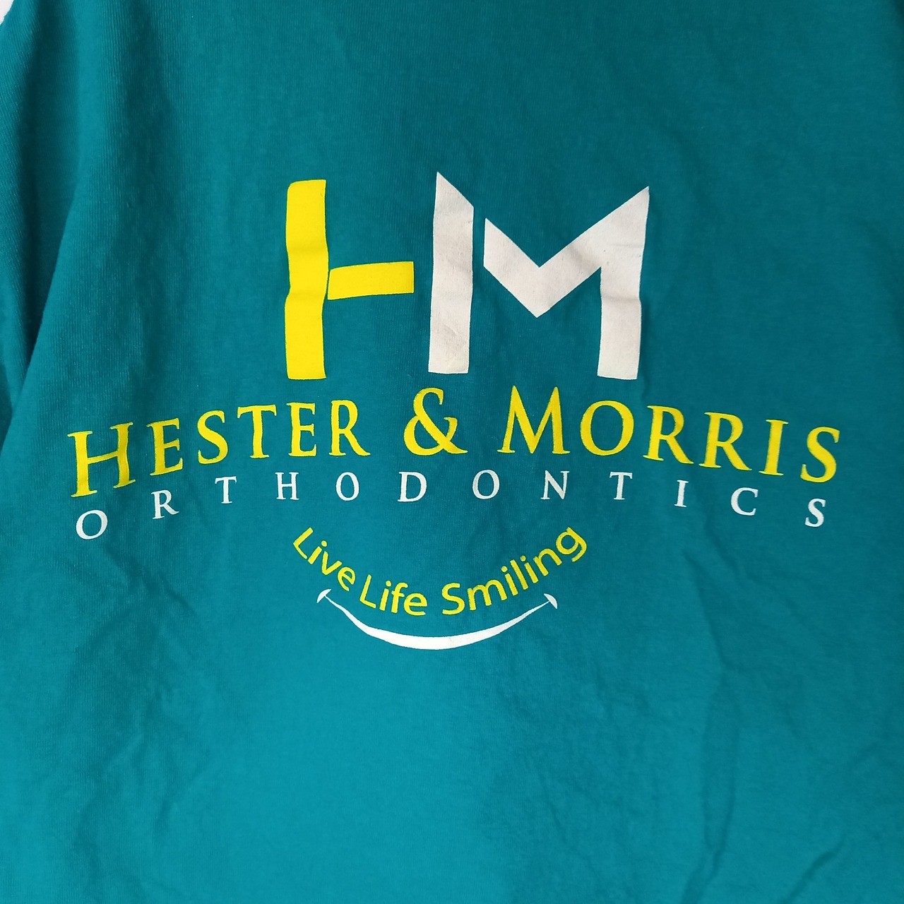 ギルダン　クルーネック　プリントTシャツ　半袖　企業ロゴ　ヘビーコットン　M