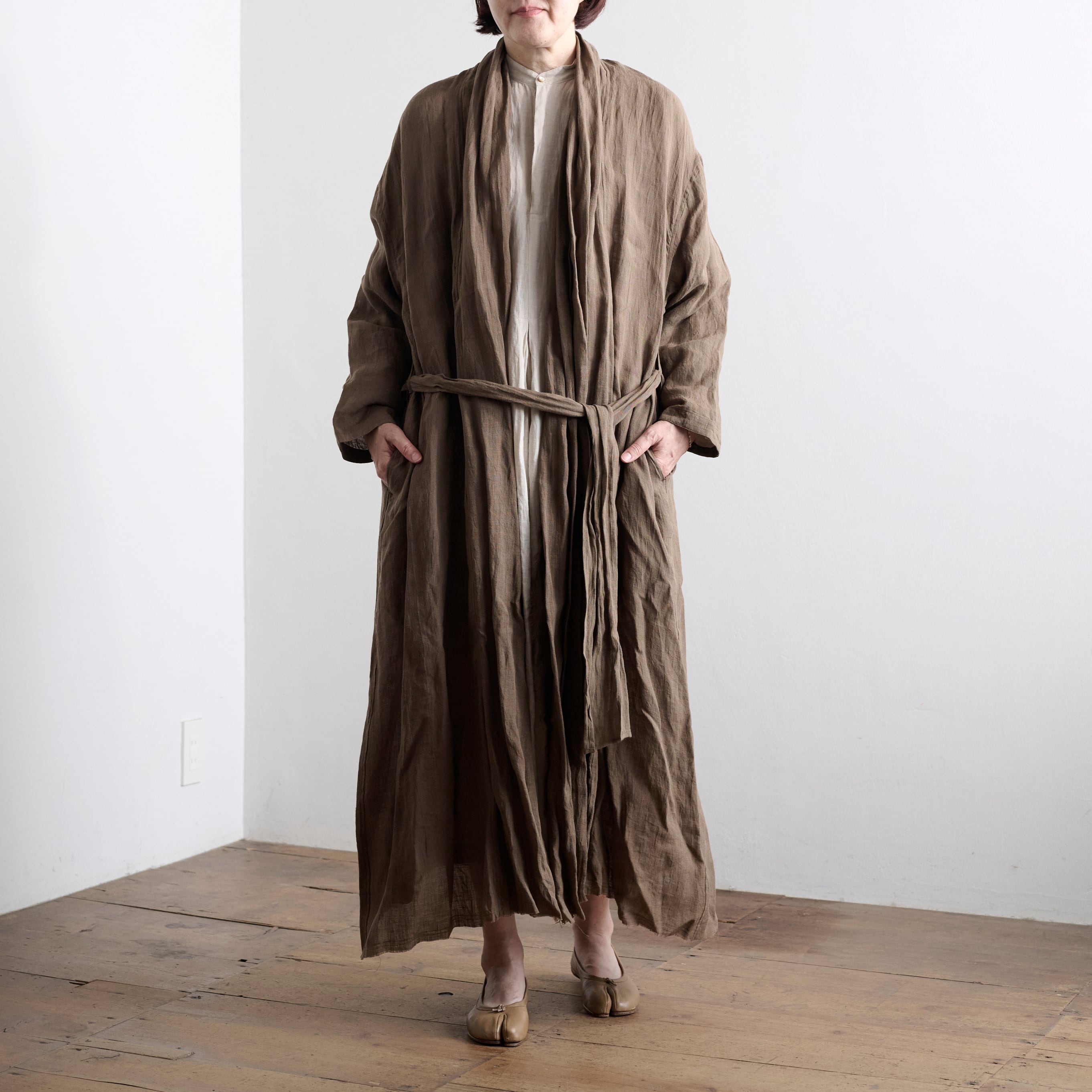 suzuki takayuki スズキタカユキ robe dress A261-12 cork