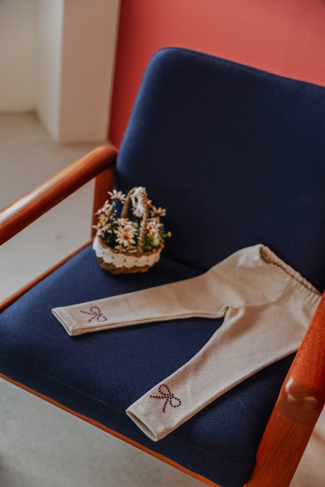 ラスト1 cream11【即納】<PUDDING>  Ribbon leggings