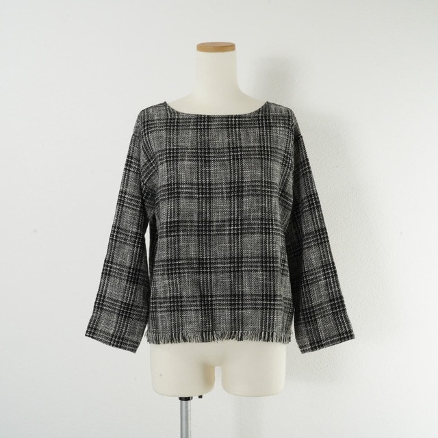 URBAN RESEARCH DOORS アーバンリサーチドアーズ ツイードブラウス トップス シャツ カットソー 長袖 モノトーン