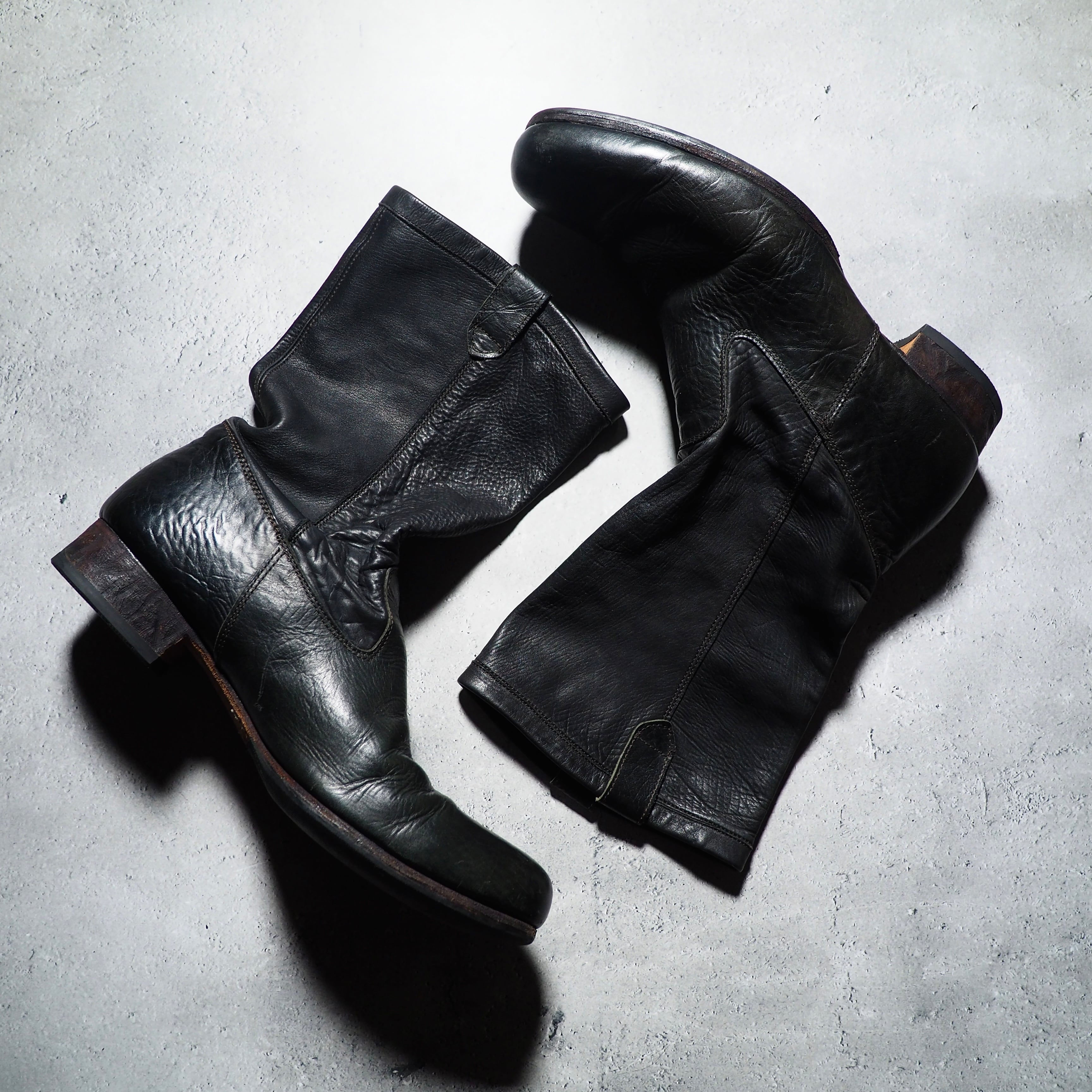 2000s ” Unknown ” Black mode Lamb leather Boots
