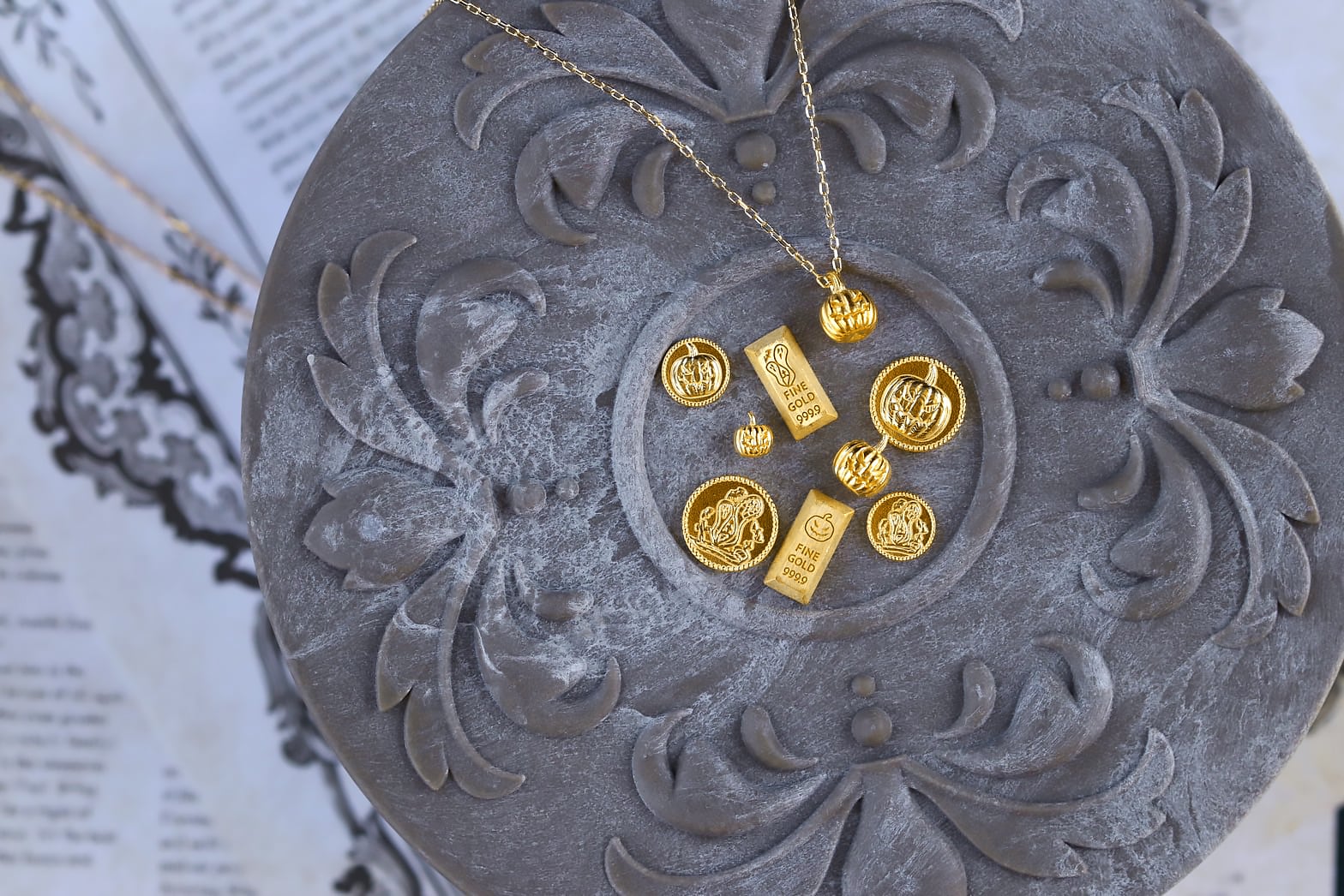 純金ハロウィン『かぼちゃ』モチーフ 約0.3g 【JUNGOLD】 | JUNGOLD