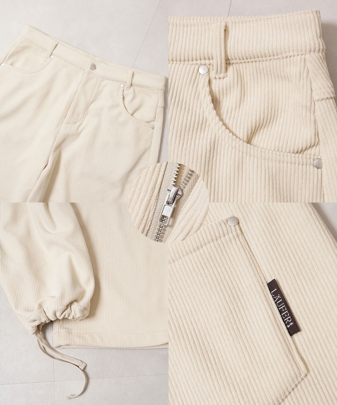 ◆コーデュロイ ワイドストレートパンツ◆lf-25104