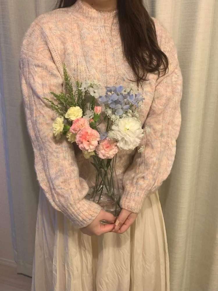 あざとかわいいシンプルスタイル ケーブル編みミックスカラーニット カジュアル かわいい ガーリー クルーネック セーター 大きいサイズ 韓国 CH6918