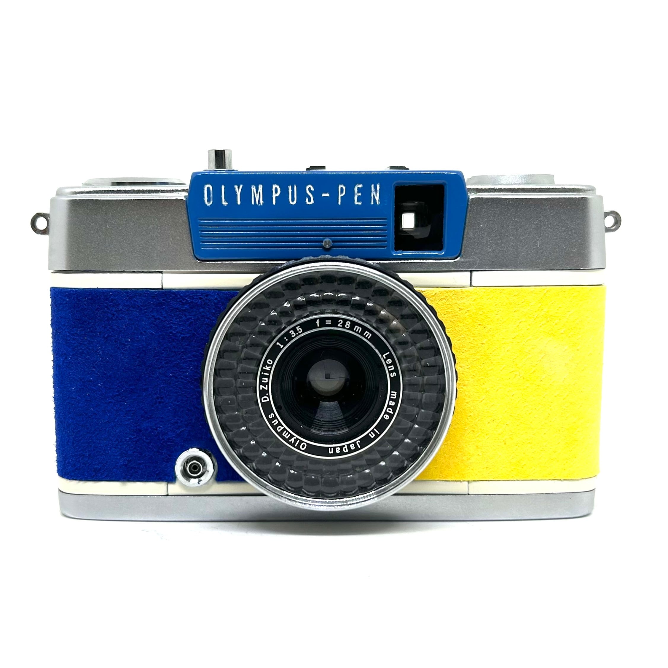26-005 リメイクカメラ OLYMPUS PEN-EE2（コバルトブルー・レモン