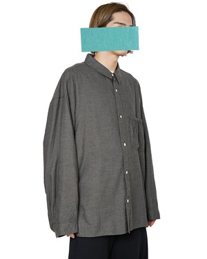 refomed "WRIST PATCH WIDE SHIRT CHECK〔CHARCOAL〕"
