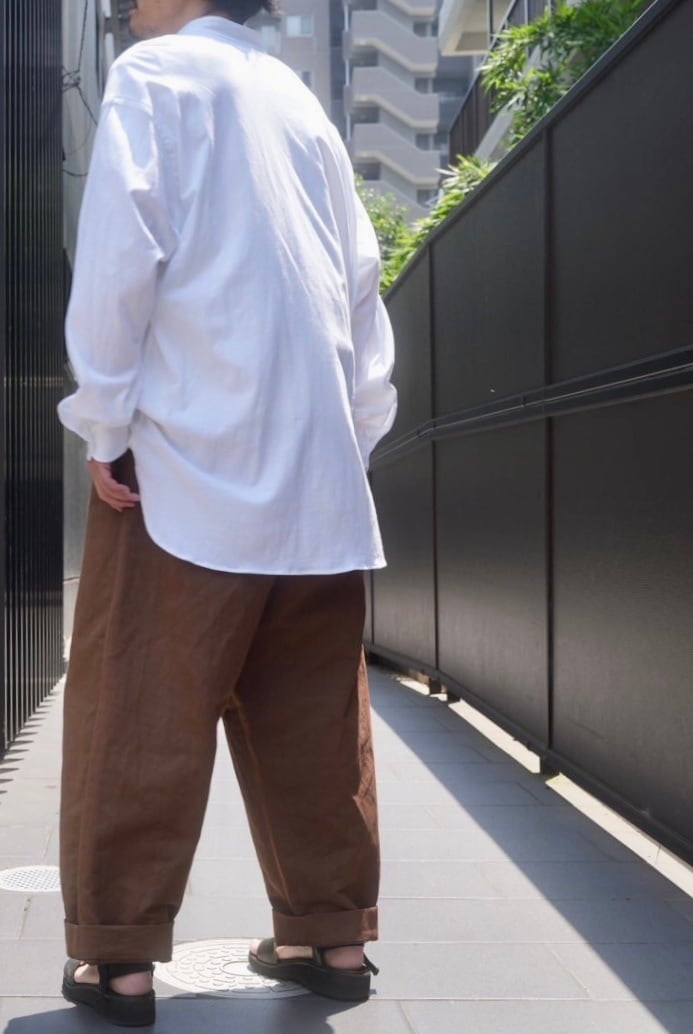COMOLI(コモリ)/コットンジャージプルオーバーシャツ-WHITE-(Z01 COMOLI(コモリ)/コットンジャージプルオーバーシャツ-WHITE-(Z01