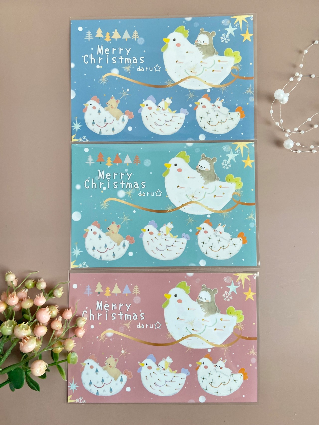 クリスマスカード『ちびコッコ』