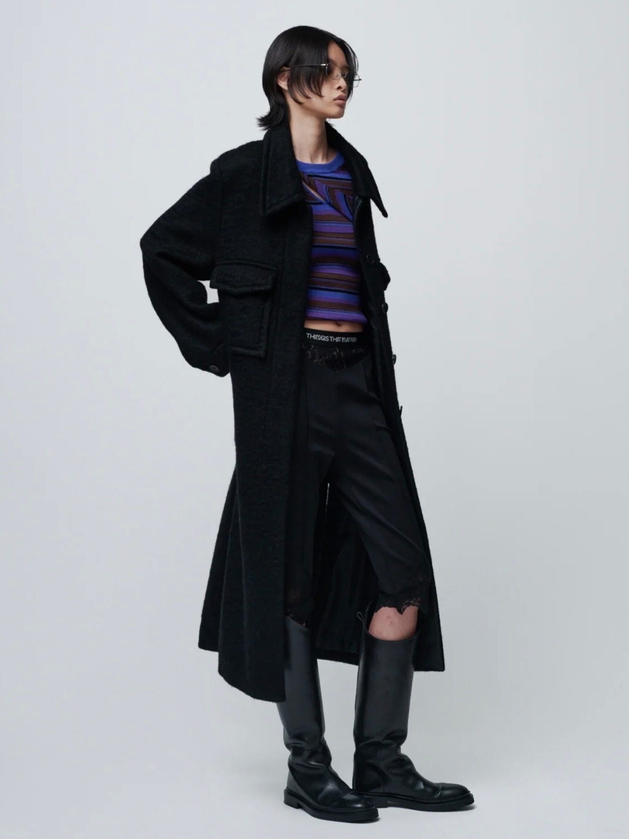 【26AW | WOMEN】THINGS THAT MATTER シングスザットマター / コート / DOUBLE CHEST POCKET SHAGGY LONG COAT 0586TM0619P - 7