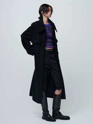 【26AW | WOMEN】THINGS THAT MATTER シングスザットマター / コート / DOUBLE CHEST POCKET SHAGGY LONG COAT 0586TM0619P