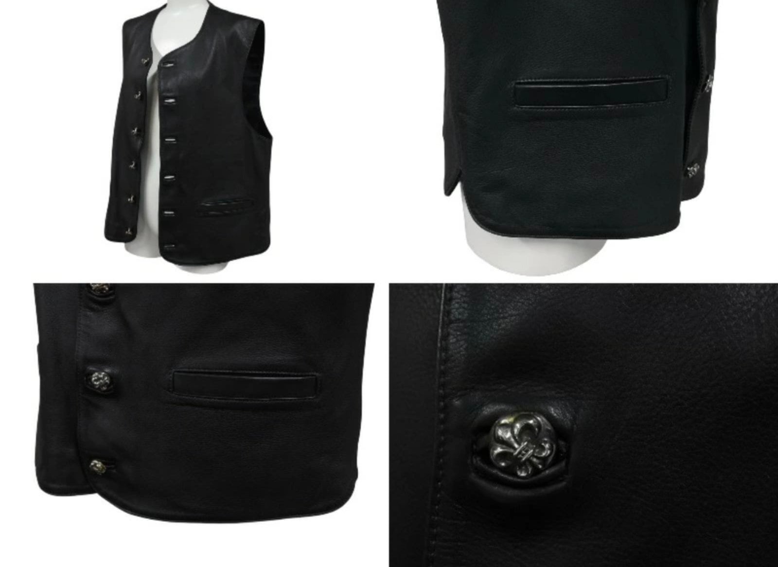 CHROME HEARTS クロムハーツ BSフレアボタン インペリアル レザー