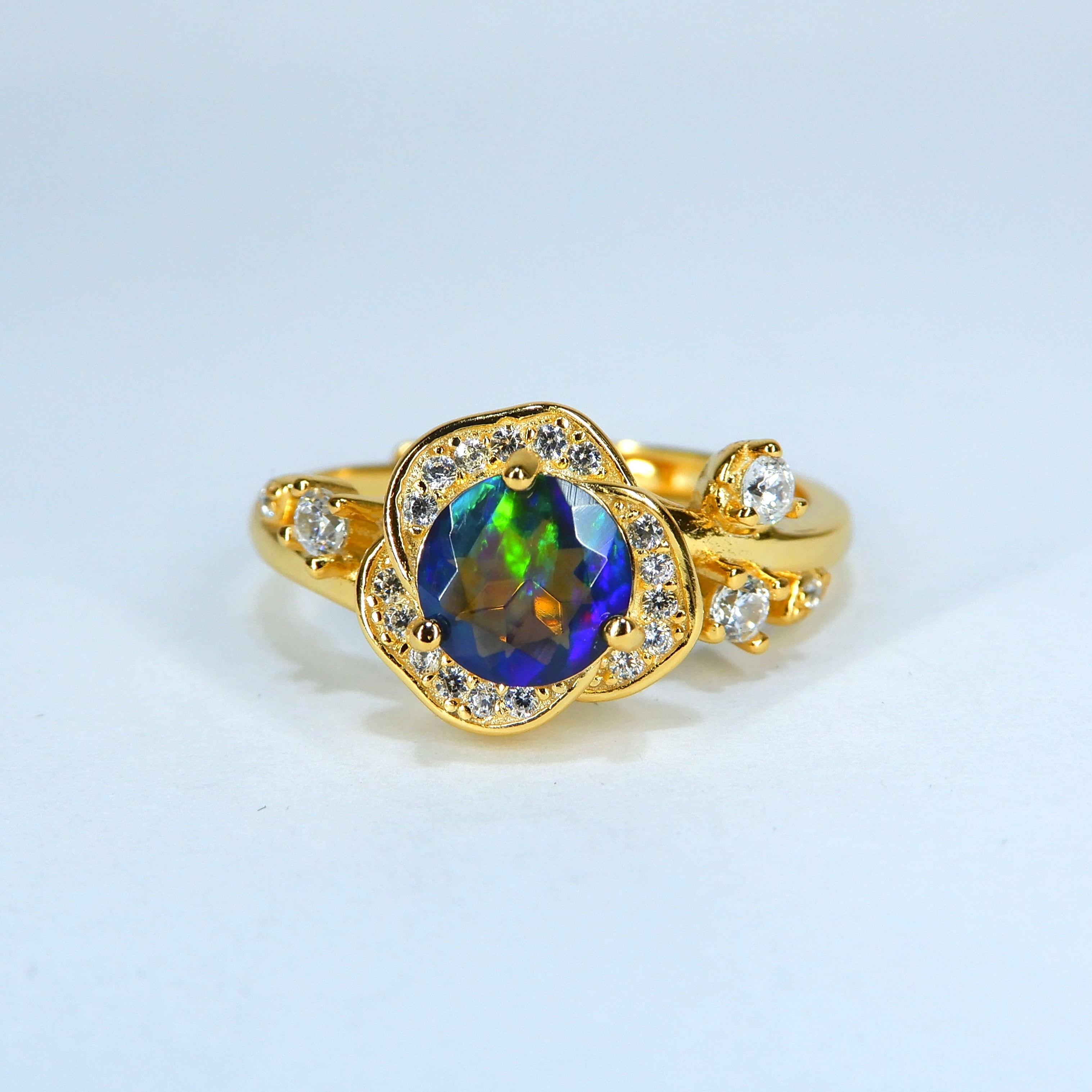 Rose Ring♦︎エチオピアンオパール♦︎YGカラー《0002》