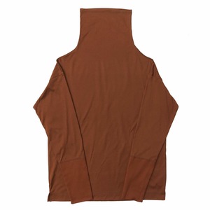 GIZA CTTN JERSEY BOTTLENECK P/O / ジャージーボトルネックプルオーバー (BROWN)