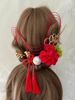 フラワーヘアーアクセサリー～紅季～