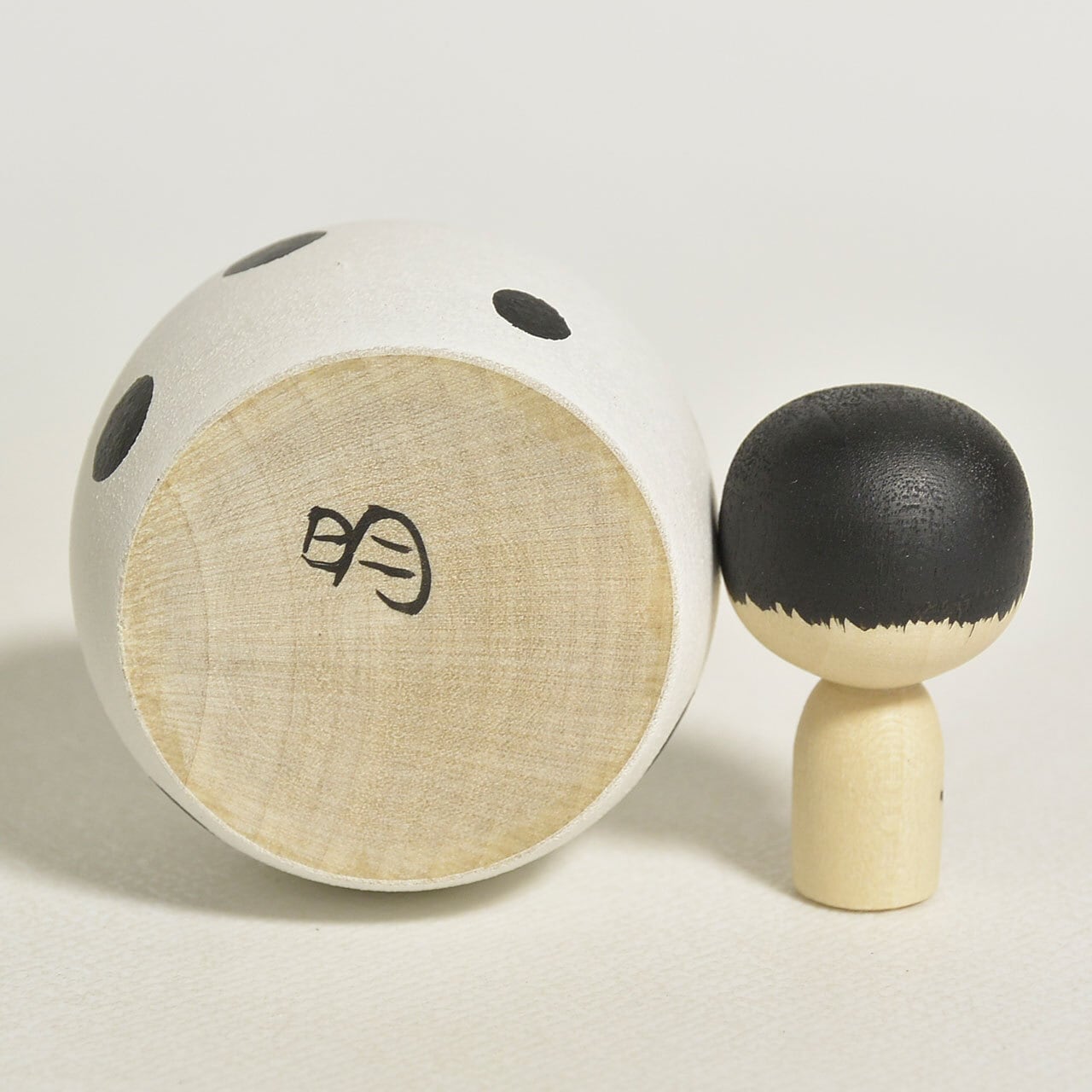 豆大福ちゃんこけし 約1.5寸 約4.5cm 鈴木明 工人（作並系）#2486