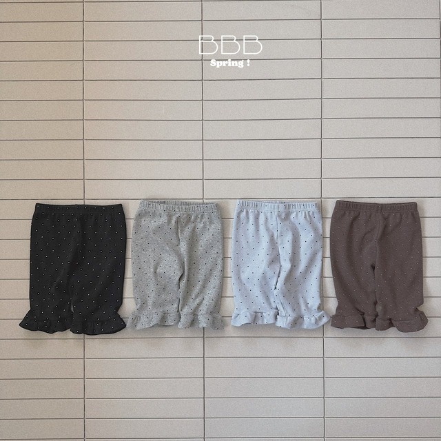 【取寄】bella bambina｜bebe dot frill cropped leggings｜ベベドットフリル6分レギンス｜12M-18M｜baby｜26 spring