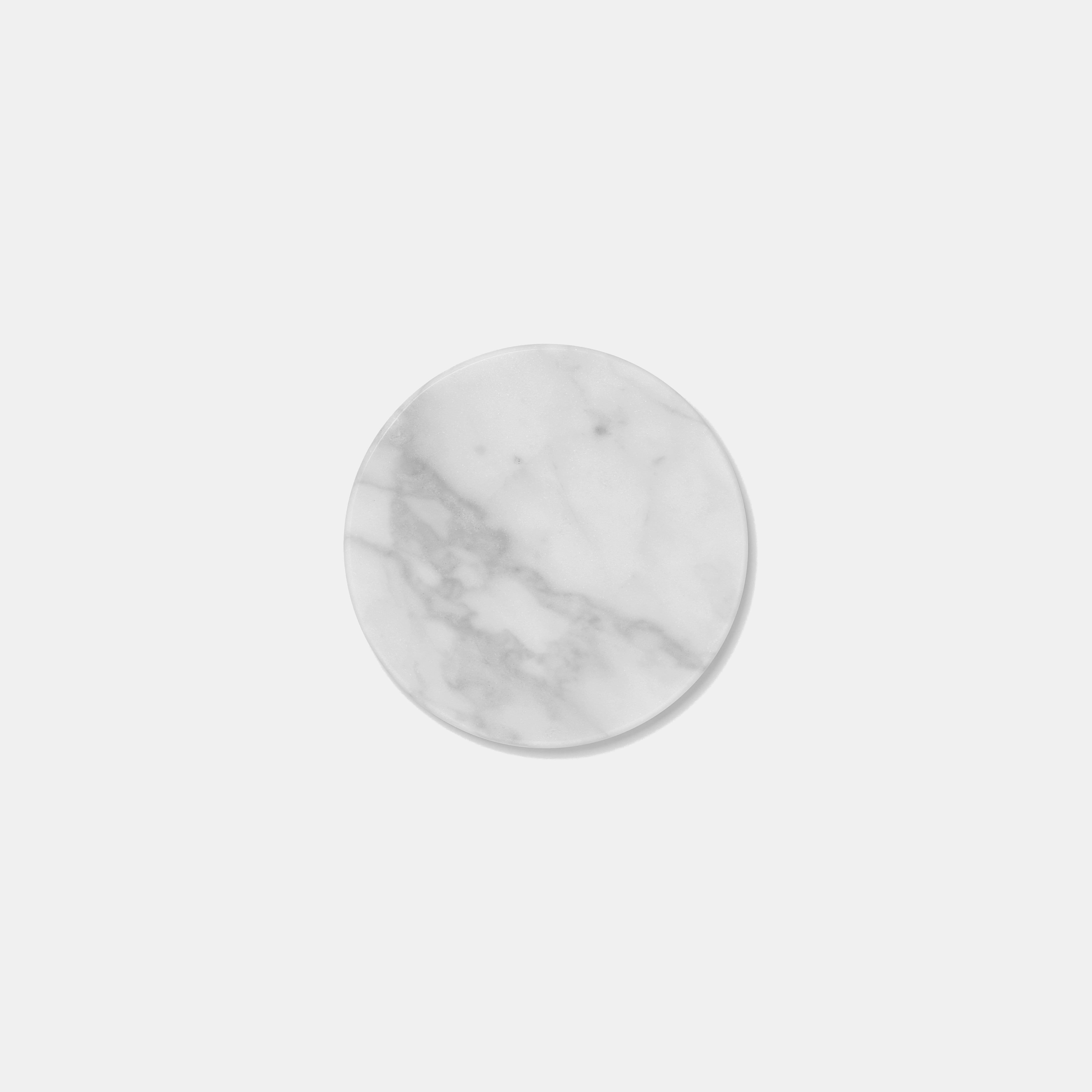 MARBLE CIRCLE COASTER - Bianco Carrara