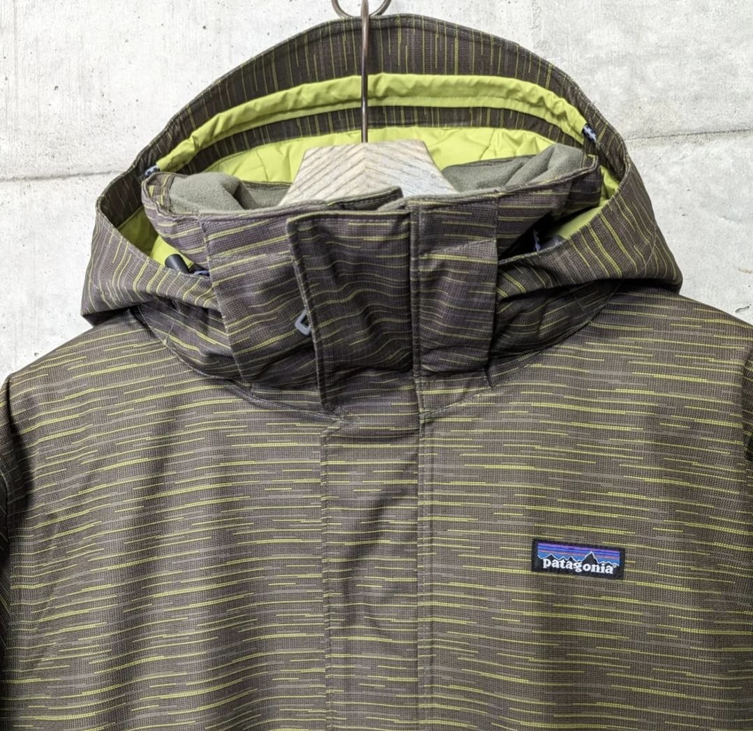 【未使用級】patagonia スノーショットジャケット グリーン/ブラック 未使用級】patagonia スノーショットジャケット グリーン/ブラック